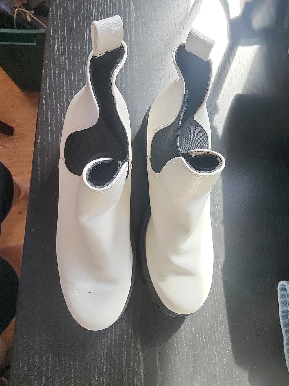 White Chelsea-Style Women's Ankle Booties